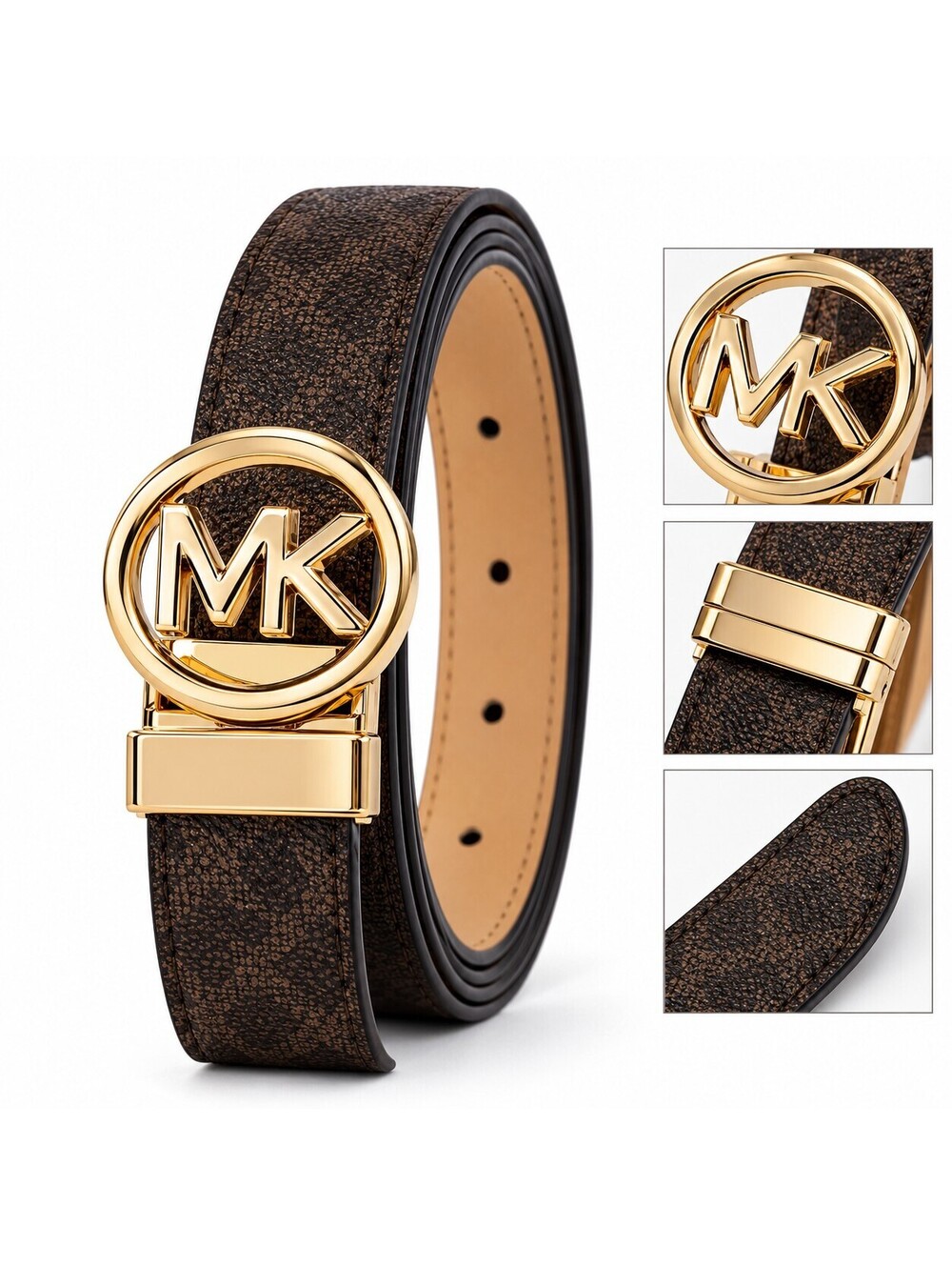 Michael Kors Women's Reversible Signature Logo Belt XL